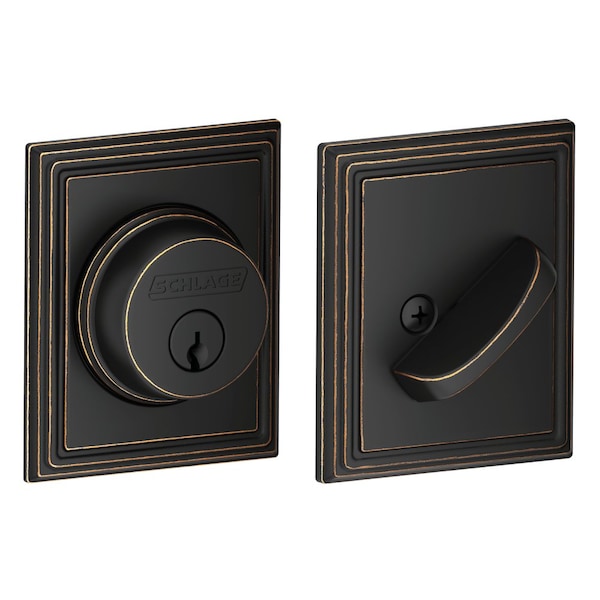 Grade 1 Single Cylinder Deadbolt Lock, Conventional Cylinder, 5 Pins, Keyed Different, Dual Option L